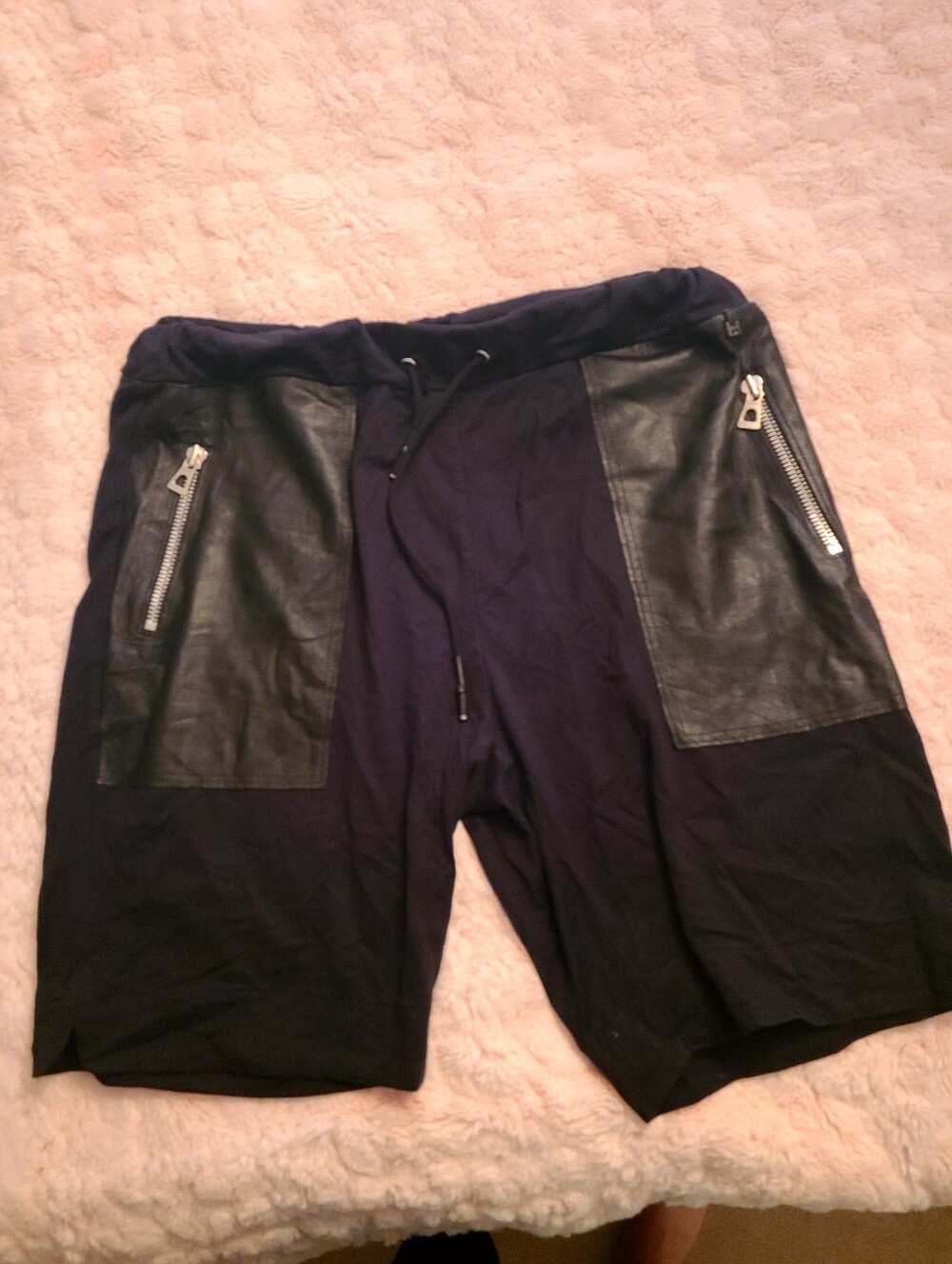 RUDSAK  Cotton Shorts With Leather Trim